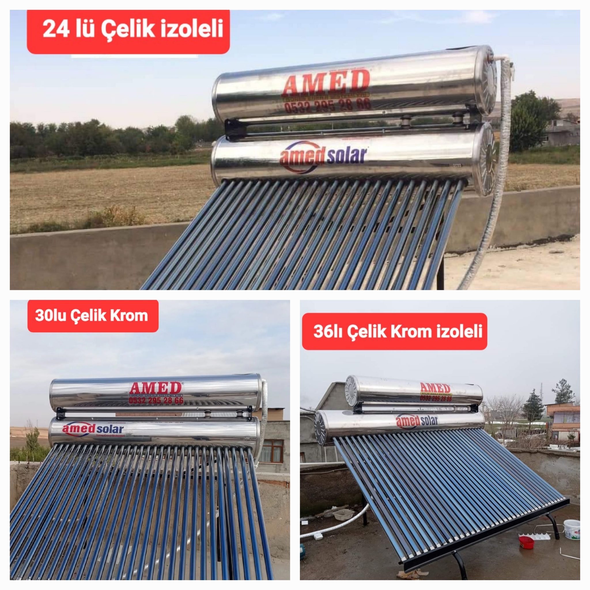 Güneş enerjili su ısıtıcı modelleri