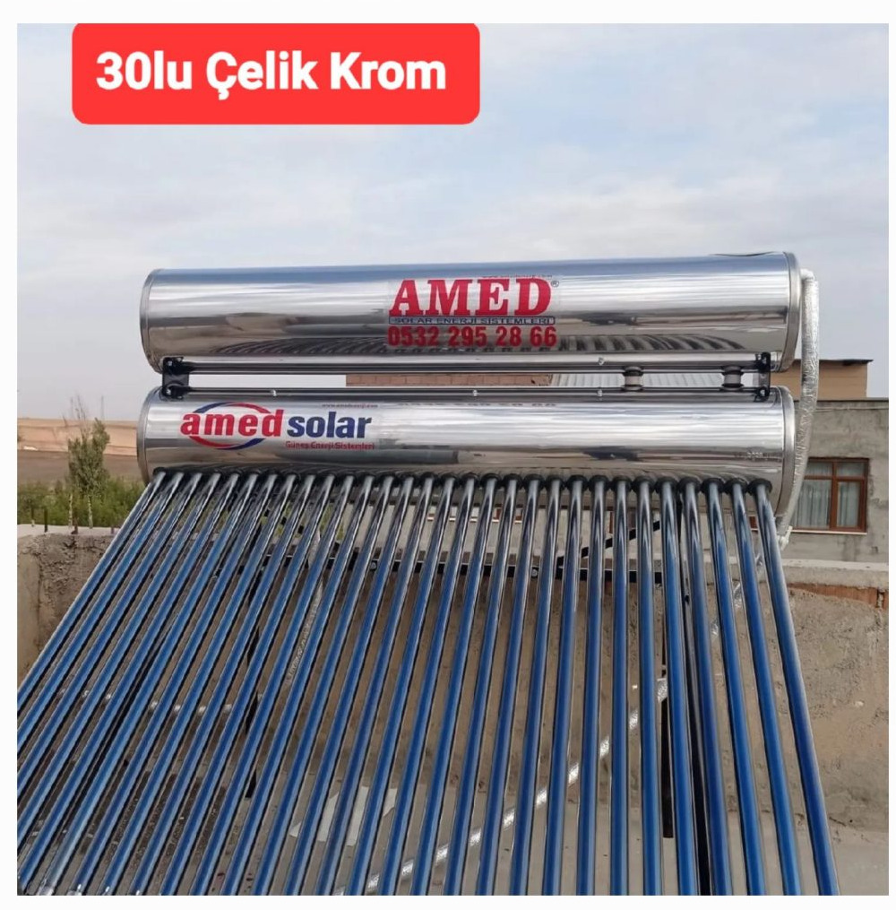 30 tüplü güneş enerjili su ısıtıcı